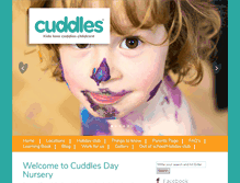 Tablet Screenshot of cuddlesnursery.co.uk